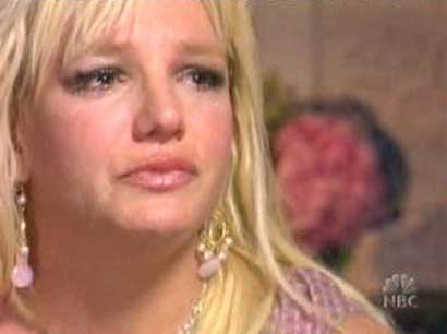 Britney Spears cries
