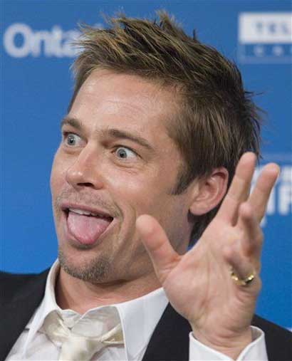 Brad Pitt's goofy look