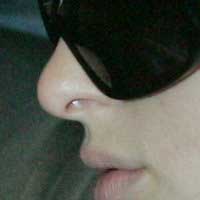 Paris Hilton white substance in nose