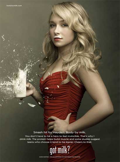 Hayden Panettiere milk poster