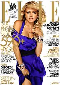 Lindsay Lohan on cover of Elle magazine