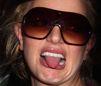 Britney Spears stick tongue out